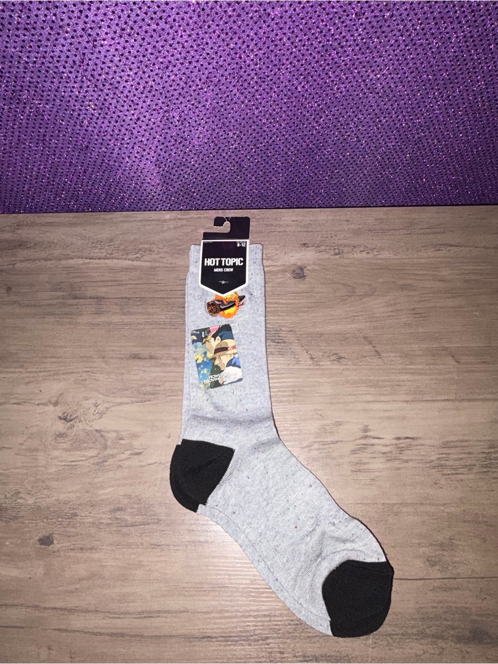 🆕💜NWT Hot Topic Howl’s Moving Castle Crew Socks Men’s Size 8-12 Studio Ghibli